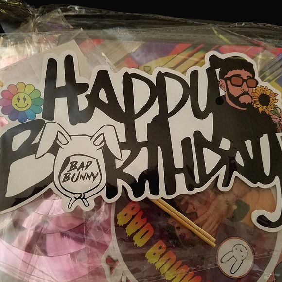 Bad Bunny Birthday Decoration Party Pack - Picture 1 of 5